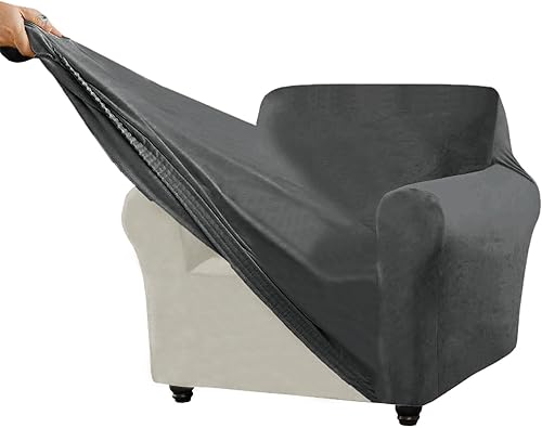 Miniatura 63 de Funda para Sofá de Terciopelo, Fundas Elásticas para Sofá para Funda Principal Separada/Respaldos y Cojines de Asiento, Funda para Sofá, para Fundas