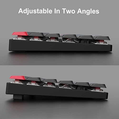 Miniatura 6 de Keychron S1 - Teclado mecánico con cable ultra delgado y 75% QMKVIA personalizable, 84 teclas RGB LED retroiluminadas de doble disparo para Mac