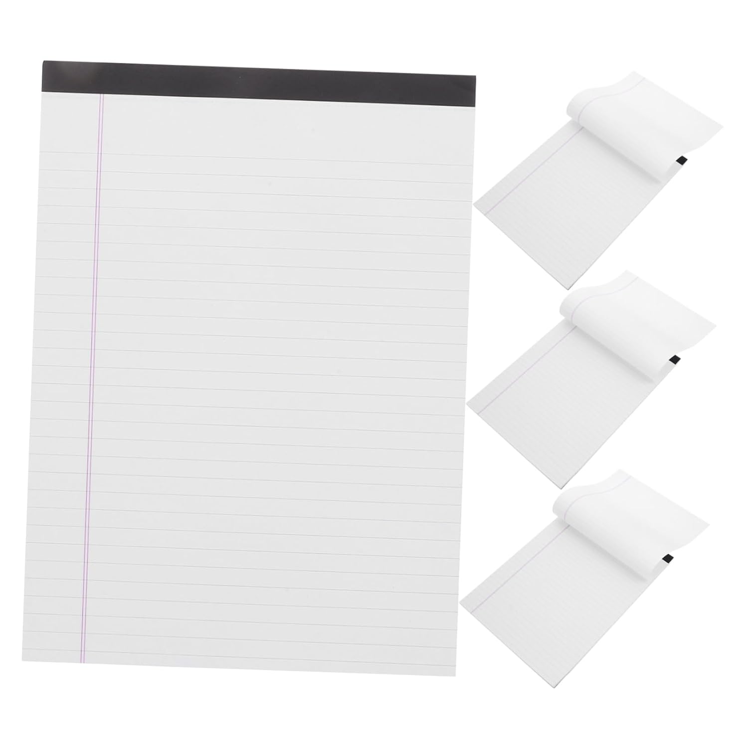SOPOTUTU 4pcs Legal Notepads Wide Ruled Writing Pads Smooth Thick for Home Office School Easy Page Removal and Sturdy Cardboard Backing for Convenient Notetaking