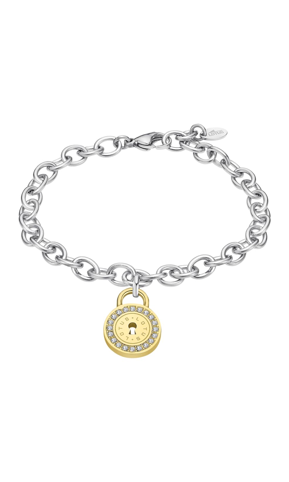 LOTUS STYLE Pulsera Acero Inoxidable Mujer LS2189-2/2 Cerradura - Sofisticado Brazalete con Acabado Refinado - Special Prices - Pulsera Dorada 21 cm - Regalo Cumpleaños y Ocasión Especial