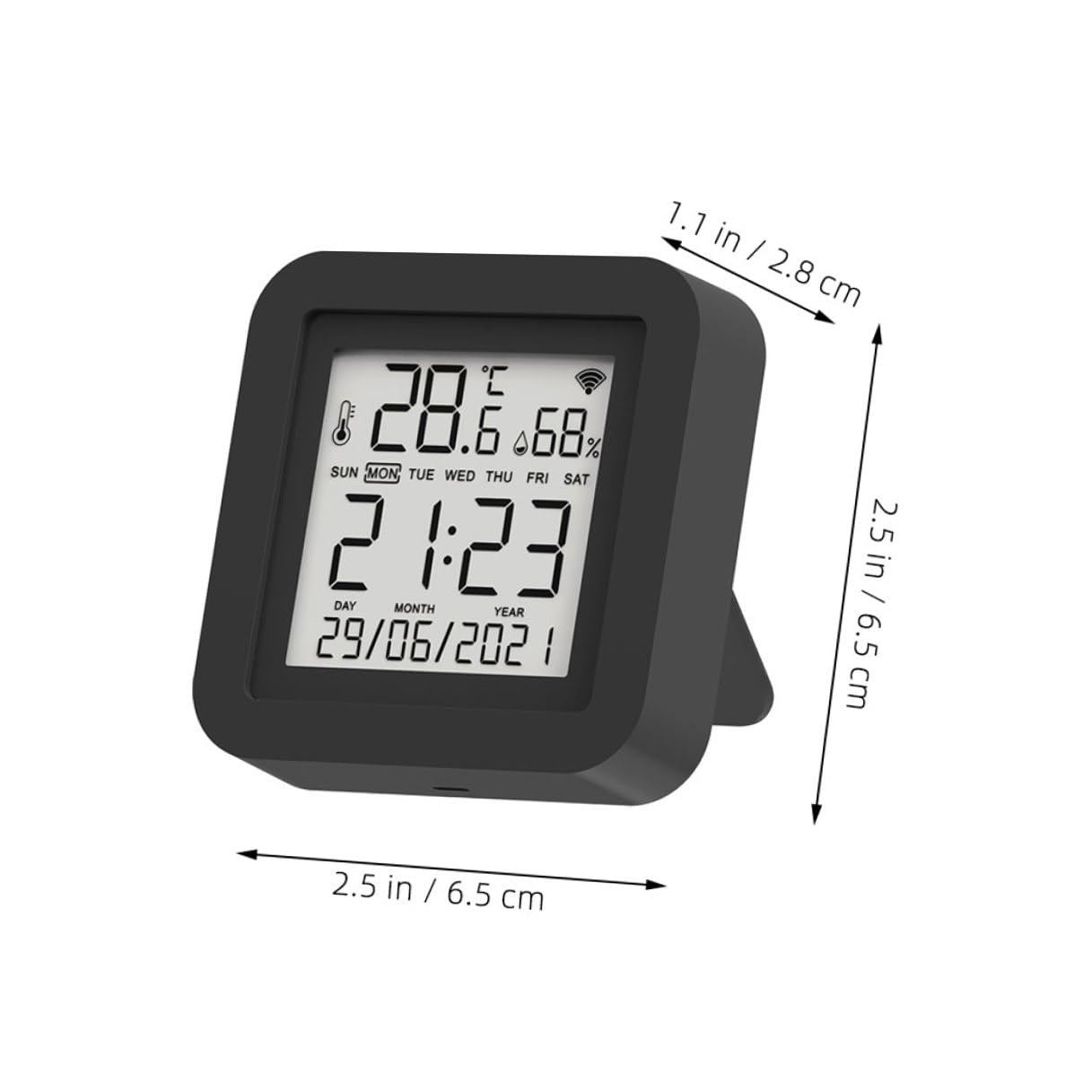 BESTonZON Igrometro Digitale Indoor USB con Display Ampio Monitor Temperatura e Umidità per Casa Ufficio e Camerette Compatto e Facile da Usare