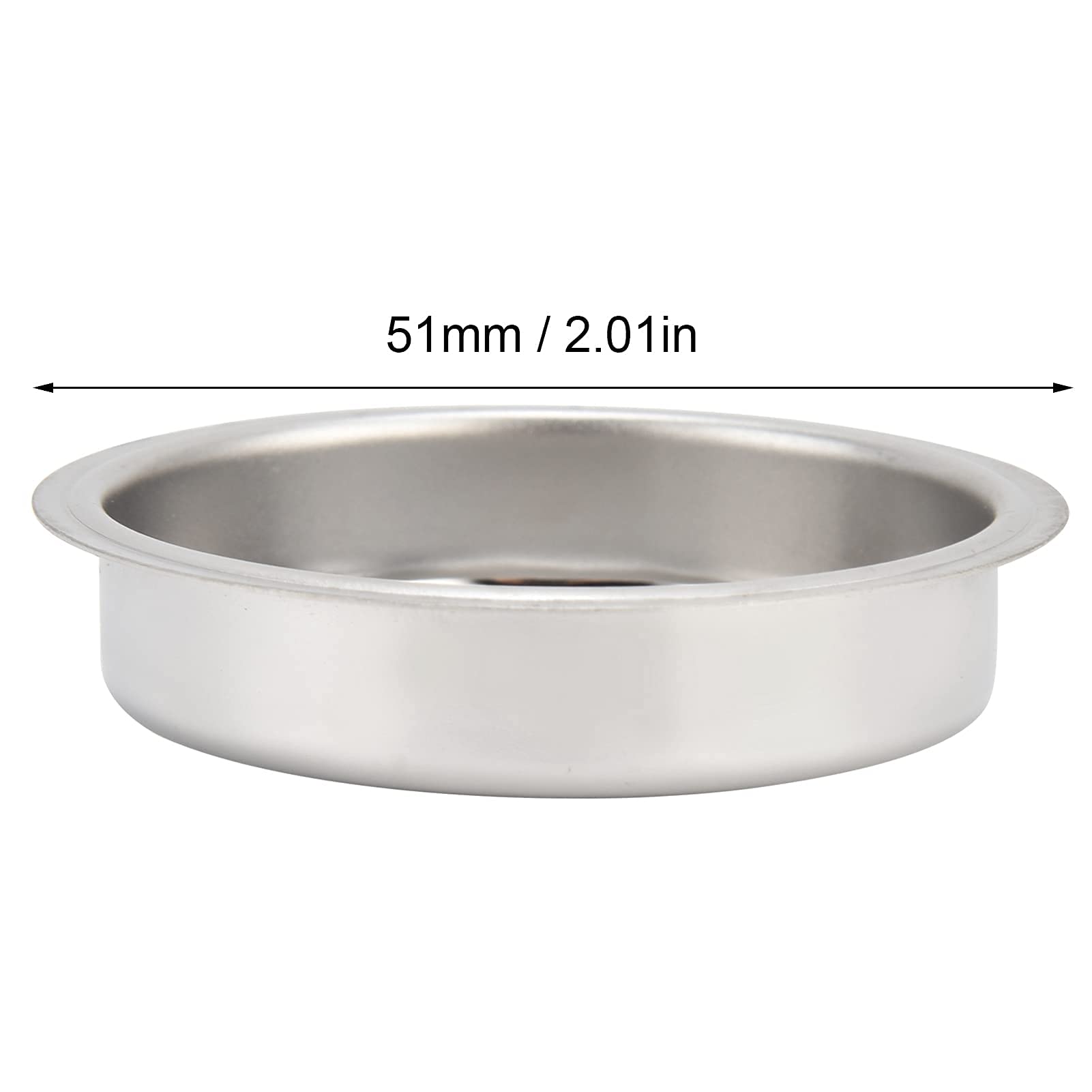 Feneketlen szűrő portafilter 51mm Delonghi Dedica EC680/EC685-höz, élelmiszer minőségű