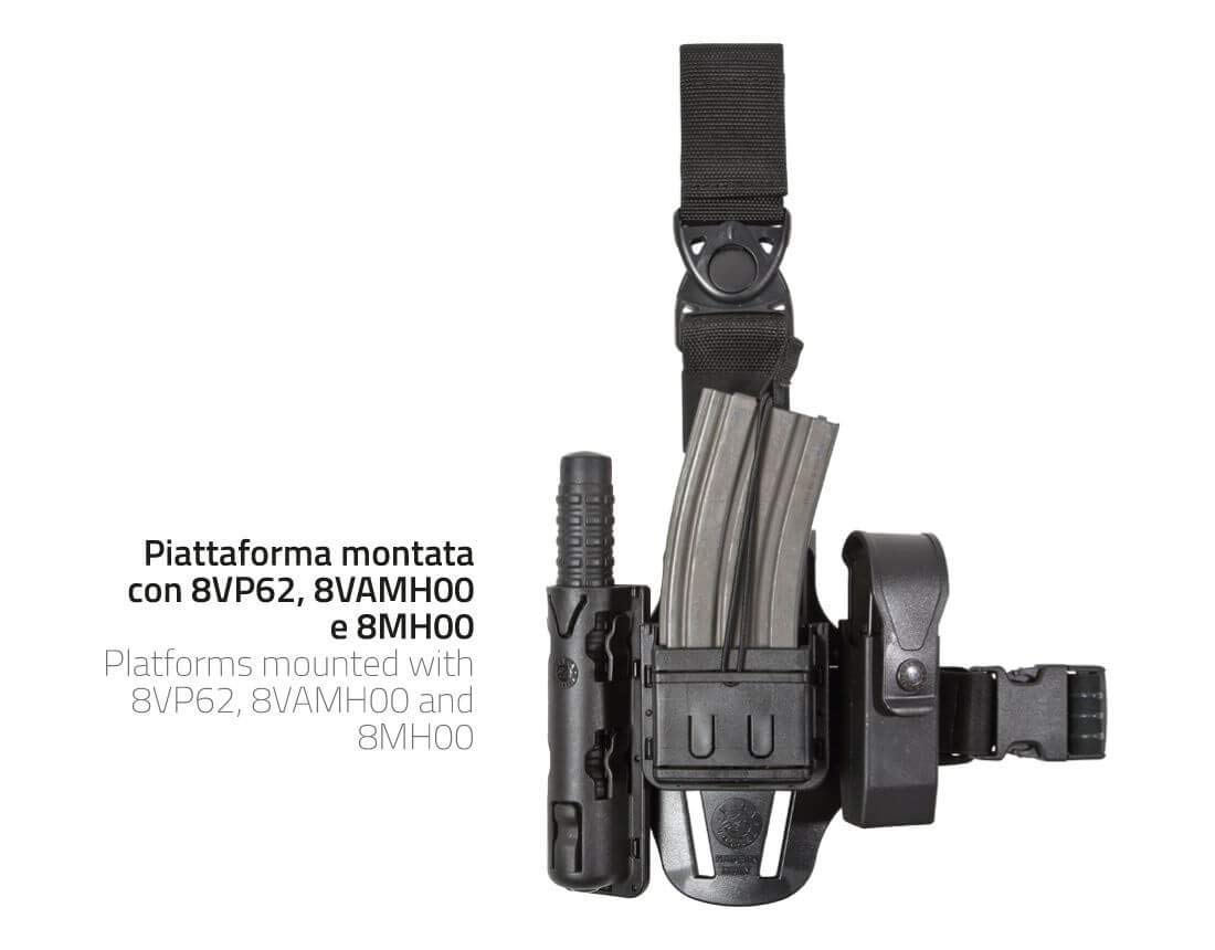 VEGA HOLSTER Piattaforma Cosciale Compatta 8K17 per Fondina e Accessori Tan