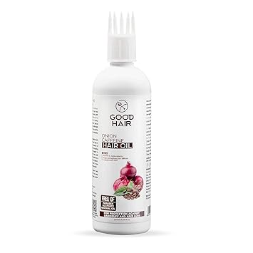 Good hair Onion hair oil | Onion hair oil for control hair fall, Stronger & Shinier Hair | No Paraben, Sulphate, Mineral Oil | 200 ml