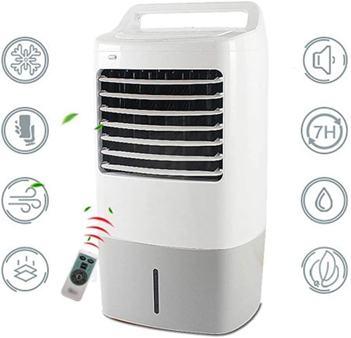 Air Coolers Evapative Coolers Humidifier Air Conditioner Whit Remote Control Misting Evapatic Portable Small Fan and Bladeless Noiseless Fan for Office Dorm Room