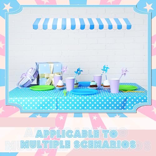 Image of Boao 4 Pcs 3D Cardboard Awning Decor,Blue and White,Striped Style | Paper Awning, Circus Carnival Theme, For Bulletin Board, Lemonade Stand, Bakery & Ice Cream Truck, Wall Window Backdrop