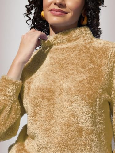 Image of THE DRY STATE Women's Fur Pull Over With High Neck