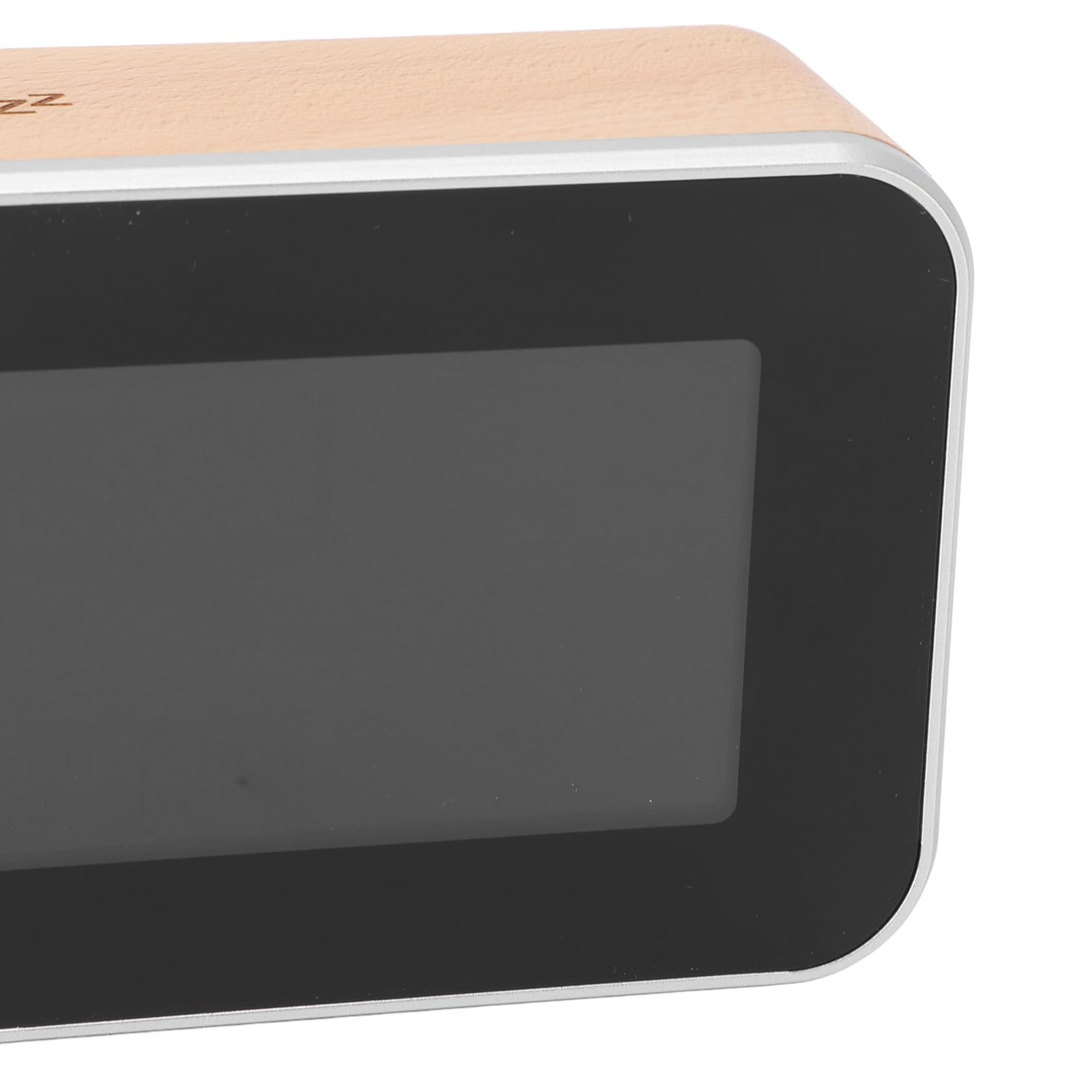 Greensen Horloge Météo en Bois avec Écran LCD Couleur, Réveil Numérique sans Fil, Capteur de Température et d'Humidité, Station Météo pour Intérieur