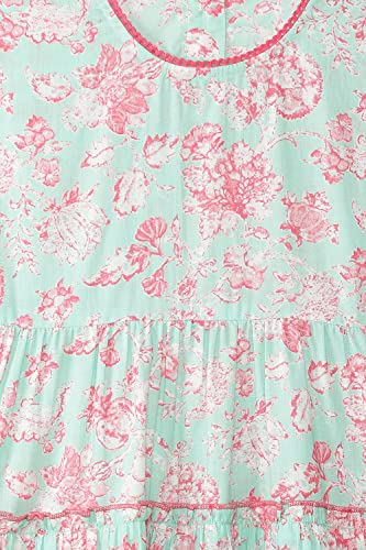 Image of BIBA Girl Cotton Tiered Printed Dress