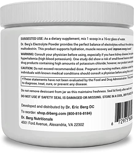 Dr. Berg Hydration Keto Electrolyte Powder - Enhanced W/ 1,000Mg Of Potassium & Real Pink Himalayan Salt (Not Table Salt) - Lemonade Flavor Hydration Drink Mix Supplement - 50 Servings #TOP2