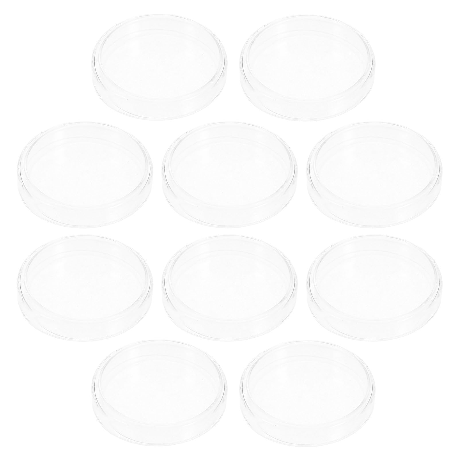 Piastre di Petri in Vetro con Coperchio 10 Pezzi Trasparente da 90mm per Coltura Cellulare Promuove Crescita Uniforme per Studi Microbiologici e Micologia