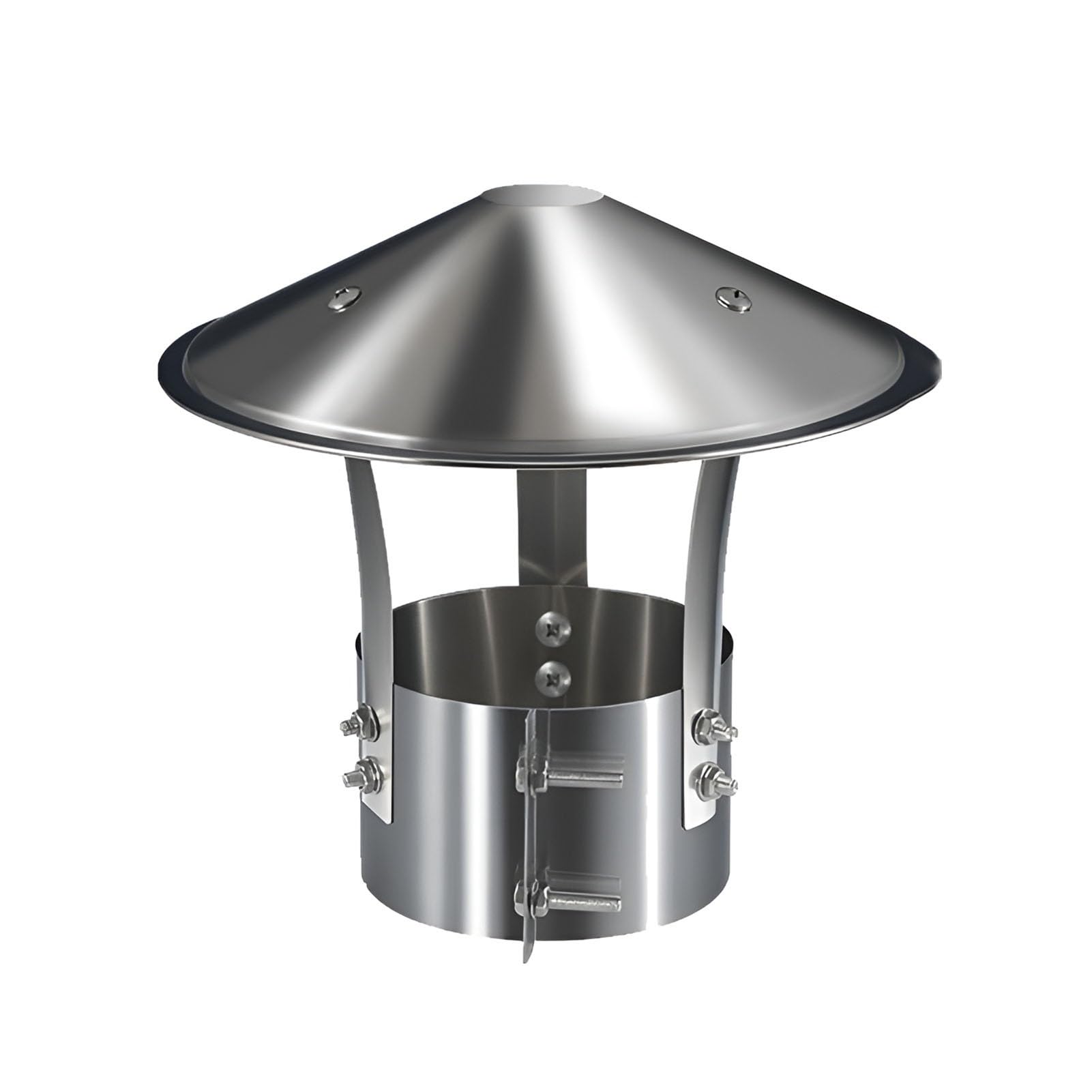 Kxwoq3ed Silver Stainless Steel Chimney Cap, Round Chimney Rain Cover For Stove Pipe