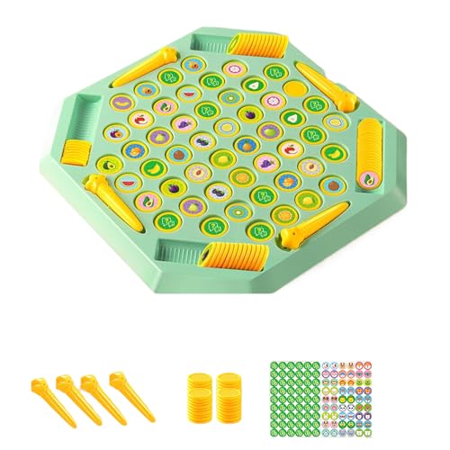 TUXCAXI Ajedrez de memoria con volteretas de frutas, juego de para entrenamiento de observación, divertido juego de memoria, juguete para niños, frutas 52 piezas