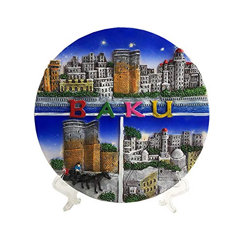 Baku Aserbaidschan 3D Harz Home Desktop Tisch Dekoration Handmade Ornament Tourist Souvenir Kollektion Cover