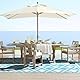 VK·LIVING Großer Outdoor Teppich Wetterfest 180X270cm Kunststoff Stroh Reversible Garten Teppiche Langlebig & UV Beständig Moderne Leichte Outdoor Matte für Balkon Terrassen Camping Hof RV Blau&Weiß