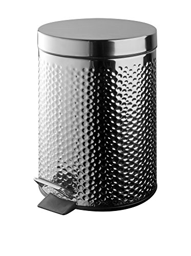 Preisvergleich Produktbild Bisk Tretmülleimer Basic Dots 3L Chrom