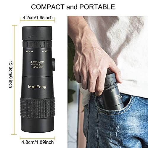 Binocular 8-40x40 Monocular Compacto Retráctil Impermeable miniatura 2