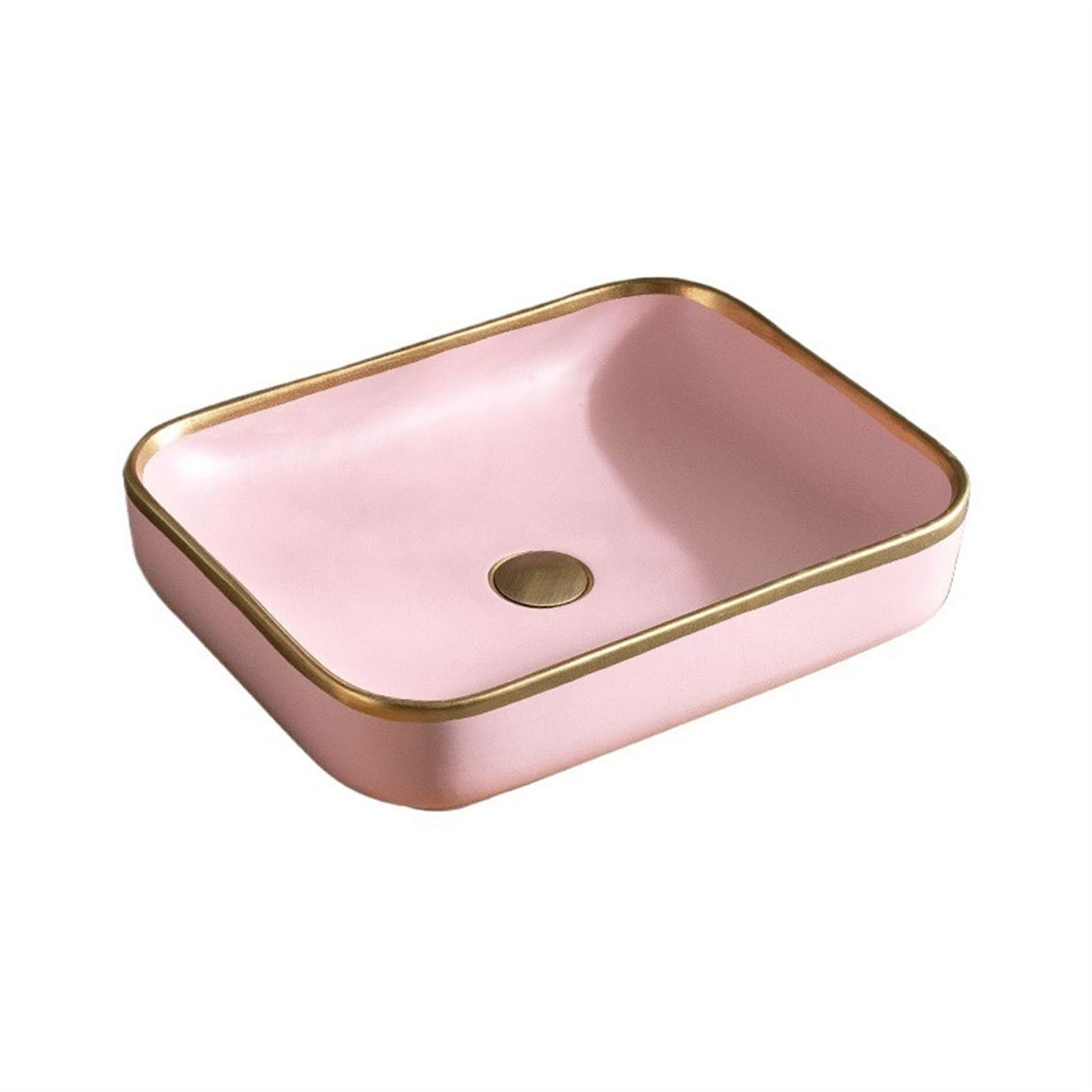 Lavabo de balcón rosa sobre encimera para terrazas y patios exteriores