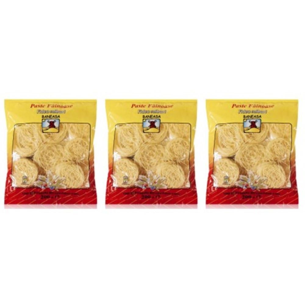 Baneasa Fidea Cuiburi Egg-free Vermicelli Pasta Pack of 3 x 200g