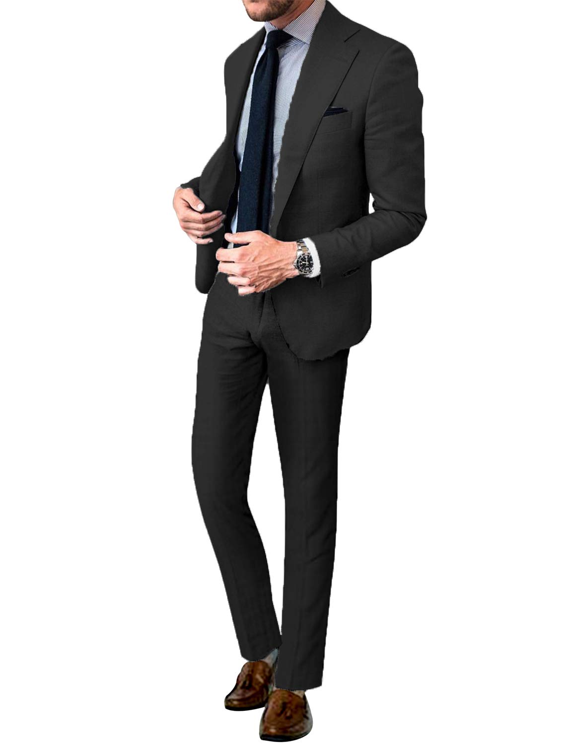 Men's 2 Pieces Tuxedos Notch Lapel Suit(Jacket + Pants)