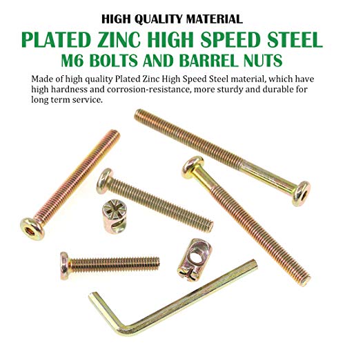 Keadic 100Pcs M6 Hex Socket Head Cap Screws Nuts - Image 3