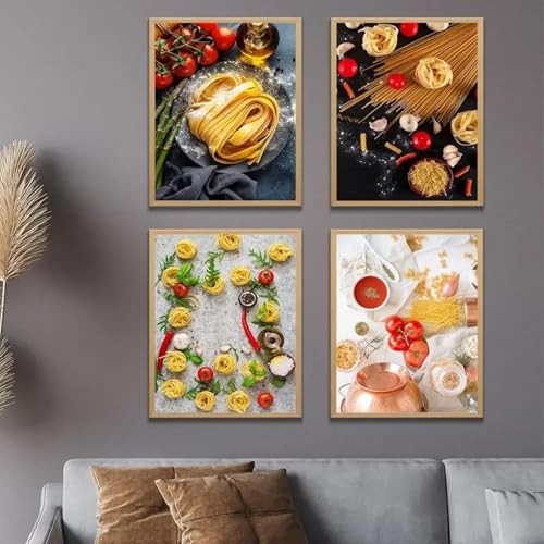 Décoration de cuisine moderne pour grands murs vides, toiles de pâtes 55x70cm