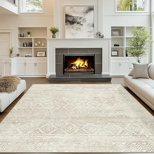 8x10 Area Rugs Washable Rug: Anti-Skid Abstract Modern Living Roo...