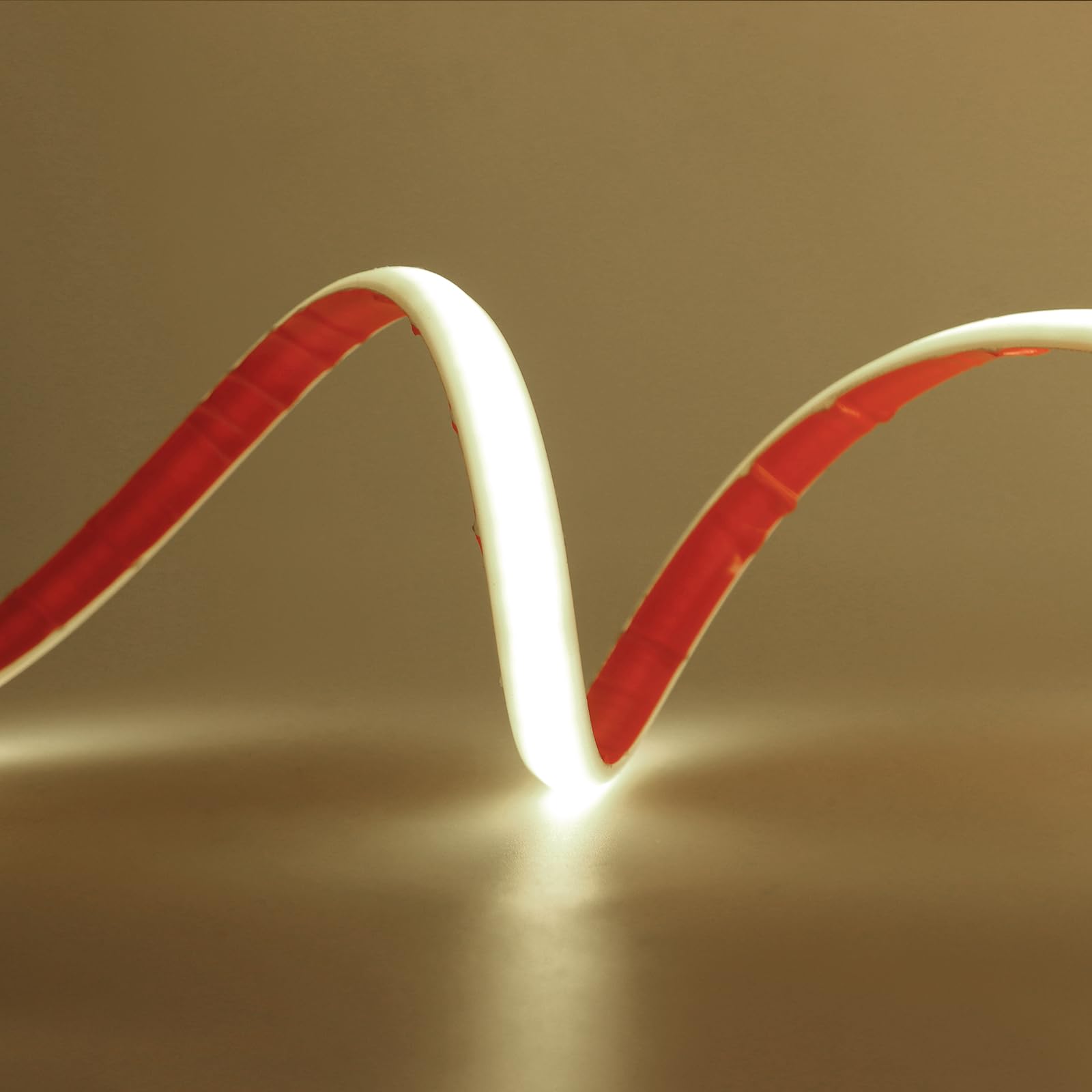 XUNATA Lumière au néon LED Solaire, Bande LED COB IP65 Etanche Néon Extérieur, 8 modes, 320 LEDS/M Flexible Bande lumière pour Clôture, Jardin & Cour (Blanc naturel, 6M)