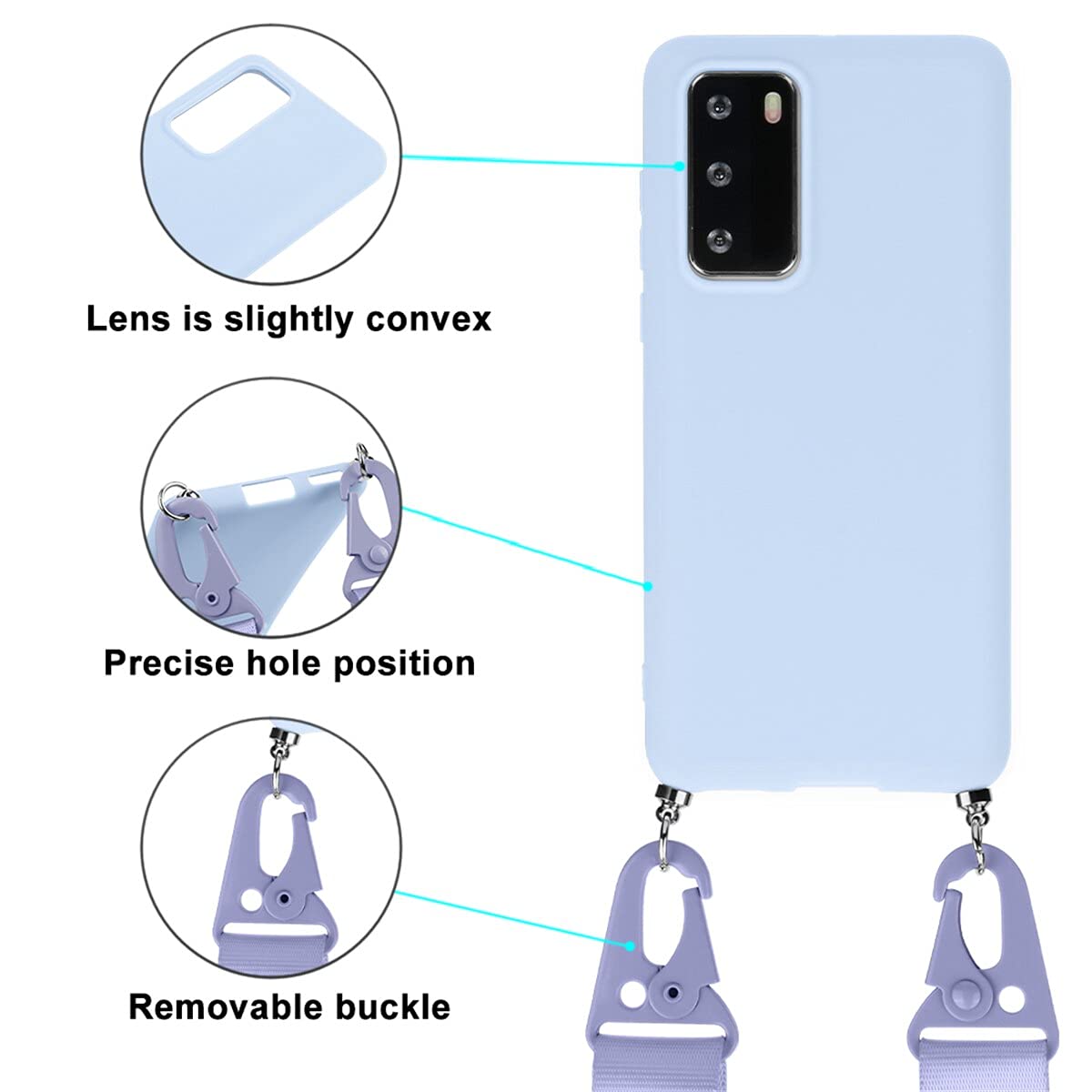 Per Huawei Mate 20 Lite Cover Custodia TPU Silicone Ultra Sottile Protettiva Blu