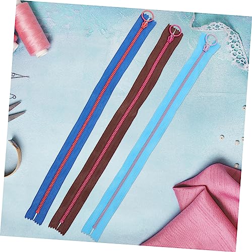 SEWACC 60 Peças Zíper De Resina Zíperes De Roupas Zíperes DIY Zíper Invisível Acabamento De Metal Ve