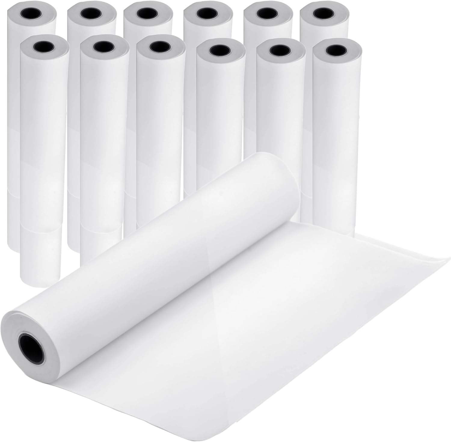 Exam Table Paper - 18''X225’ Disposable Smooth Medical Barrier Cover Roll - Wide Paper Rolls for Spas, Daycares, Doctors, Chiropractors, Examination and Massage Tables (12)