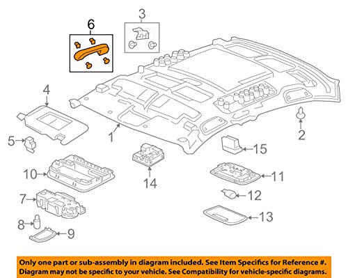 Barre d'appui Honda 83240-T5A-A01ZB poignée de plafond grise pour habitacle auto