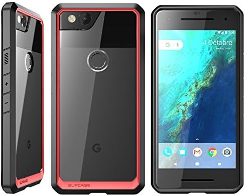 SUPCASE Unicorn Beetle Series Design for Premium Google Pixel 2 Case Hybrid Protective Clear Case for Google Pixel 2 2017 Release (Red/Black)