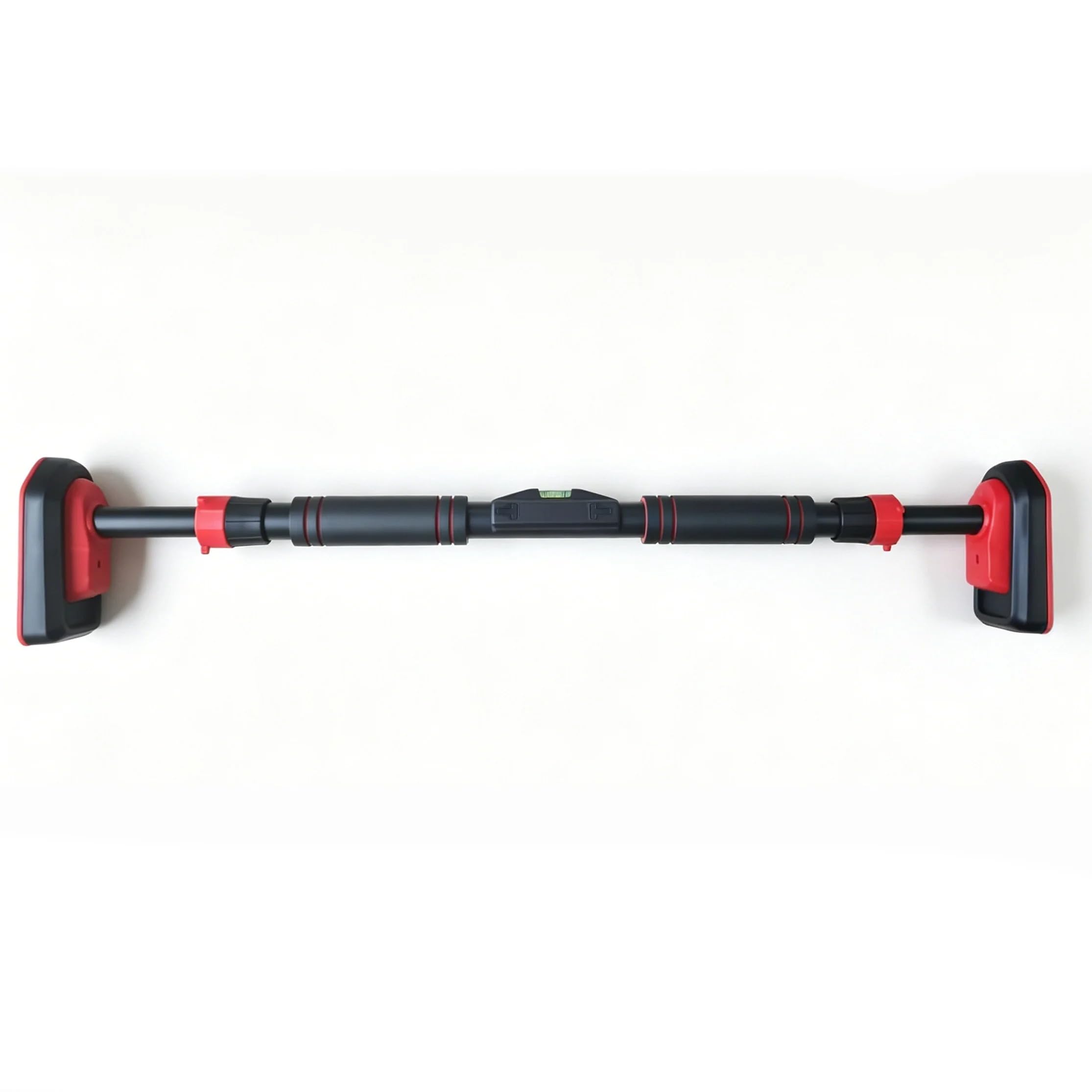 Pull Up Bar for Doorway, Adjustable Door Gym Bar 65-100cm, No Drill Chin Up Bar for Home Workout, Heavy Duty Upper Body Training Bar for Pull Ups, Sit Ups, Core Fitness Exercise, Black Red