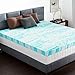 DUMOS Mattress Toppers Memory Foam Full, 2 Inch Thick Bed Topper Pad Cooling Gel Infused Soft Comfy Padding Breathable for Sleeper Sofa Couch RV Camper, CertiPUR-US Certified, Blue