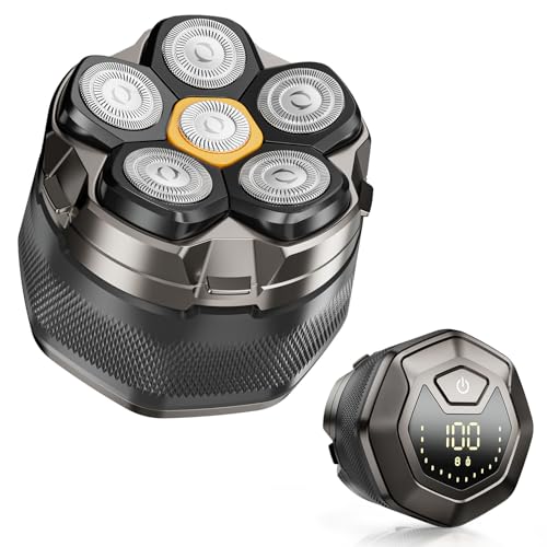 Head Shavers for Bald Men, Wyklaus Rechargeable Electric Razor Waterproof, Hypoallergenic Wet Dry Head and Face Shaver for Men