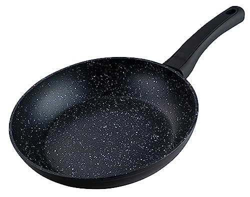 [Exclusive to Amazon] Sartén Fackelmann Marble 24 cm, Antiadherente de 90% Aluminio Reciclado, Mango Ergonómico de Plástico, Para Inducción, Cocinar y Freír