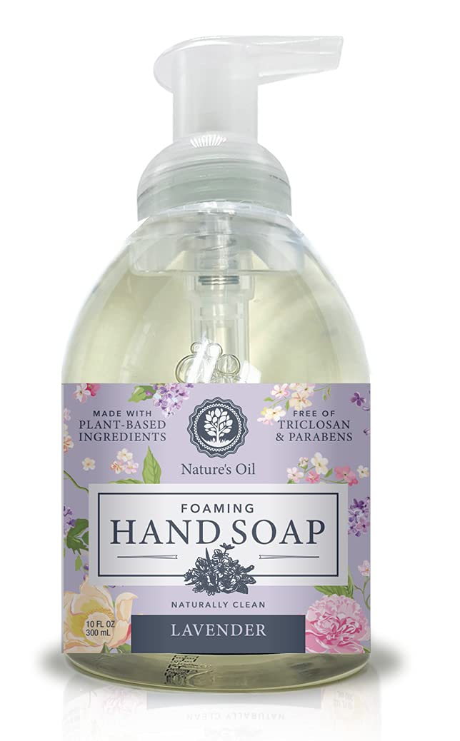 Nature's Oil Foaming Hand Soap, Lavender, 10 Fluid Ounces (Case of 8)