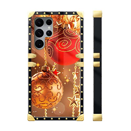 Coque Samsung Galaxy S23 Ultra Boules de Noël - Le Cadeau Idéal Festive Souple Carrée