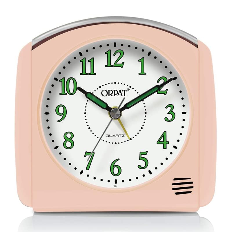 Image of Ajanta Orpat Time Piece Snooze Buzzer Analog Alarm Clock (Pink)