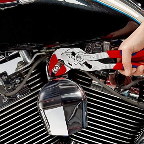 Knipex Pliers Wrench pliers and a wrench in a single tool chrome-plated, with multi-component grips 250 mm 86 05 250