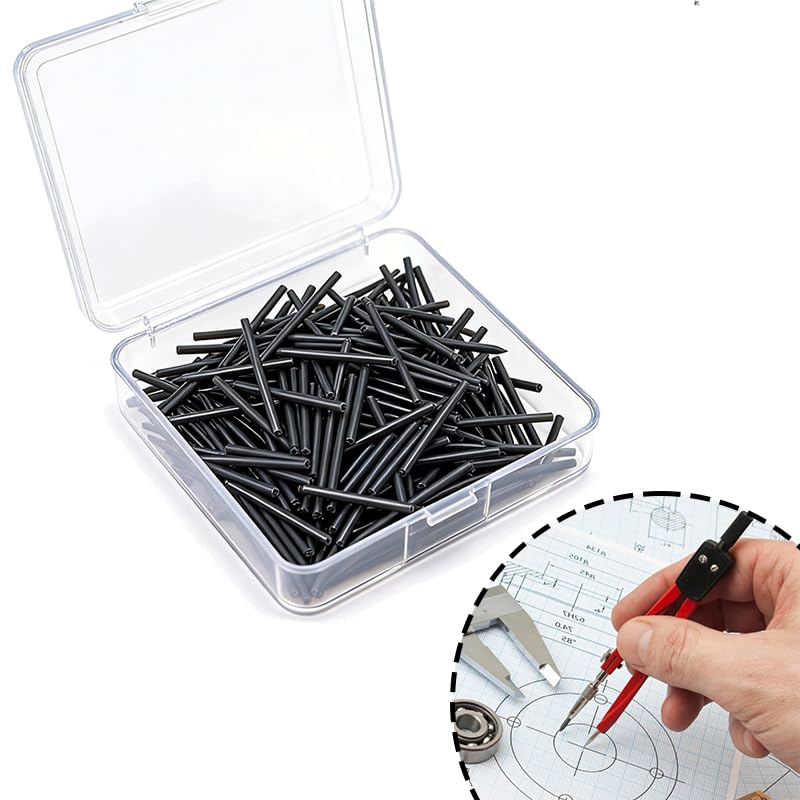 100 Stück zirkelminen zirkel mine Compass Replacement Leads 2 mm Diameter 2 cm Long Leads zirkelminen for Mathematical Drawing Creation Woodworking Markers