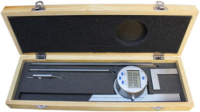 Electronic Digital Protractor Stainless Steel 6" 12" Blade 0-360 Degree 30" Res