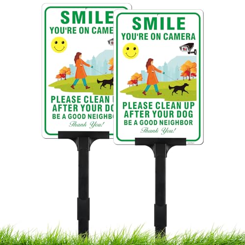 Panneau Pick Up After Your Dog pour stopper les crottes de chien dans la cour