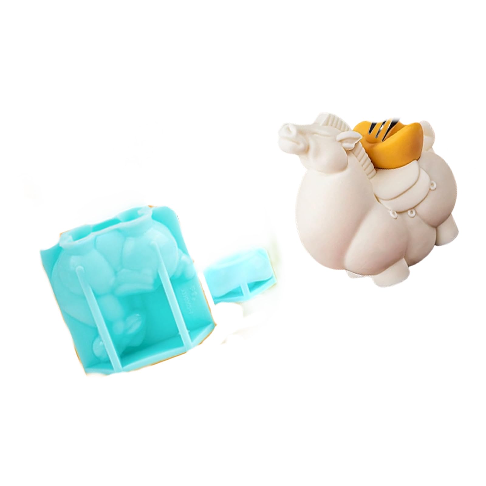 hogtnd Horse Shape Silicone Molds Multipurpose Silicone Mould for Casting Resin Handmade Candle Soap Plaster Figure Elastomer Casting Food Grade