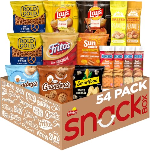 Frito-Lay Sweet &amp; Salty Snacks Variety Box, Mix of Cookies, Crackers, Chips &amp; Nuts, 50 Sweet &amp; Salty Care Package ,1 Count