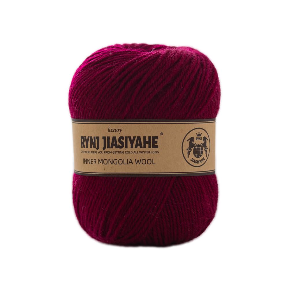 Luxury Soft Wool Yarn for Knitting & Crochet - Warm & Soft, DIY Crafts (Fuchsia, 1 Pack)