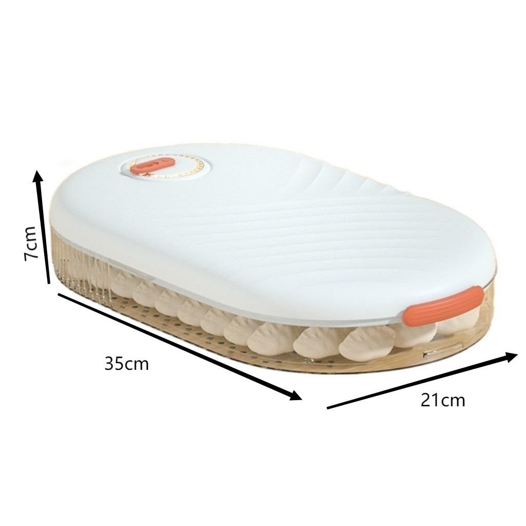 contenedor de Comida Caja de Dumpling for el hogar, Nevera, Caja Especial de conservación de Alimentos congelados, Caja de Almacenamiento de Dumpling congelada rápidamente 35 * 21 * 7CM