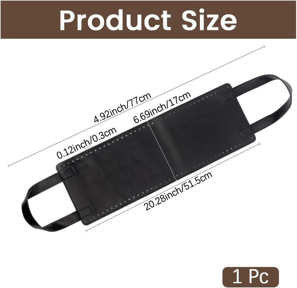 PU Leather Tote Handbag Sewing Bottoms Handles Handbag Knitting Sheet Pad Handmade Crochet Leather Handle Bag Pad Accessories for DIY Purse Bag Backpack Making Repairing(Black)