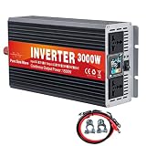 YXINHONGYUE 60V to 220V, 3000 Watt Pure Sine Wave Inverter DC 12V -72V Input AC Output 110V 120V/220V 230V Portable Split Phase Inverter Charger for RV, Solar Power Systems,48v to 220v 50hz